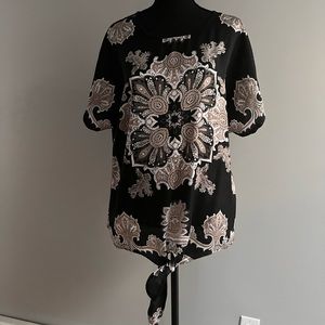 Dana Buchanan black and gold top